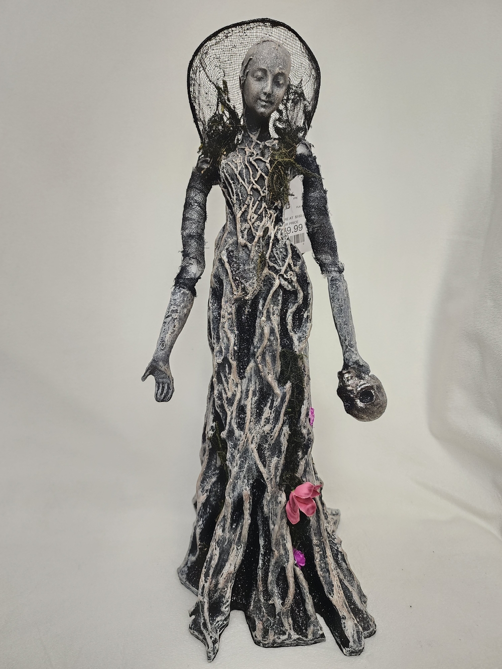 Katherine's Collection Gothic Resin Figure in Black, Gray and Pink